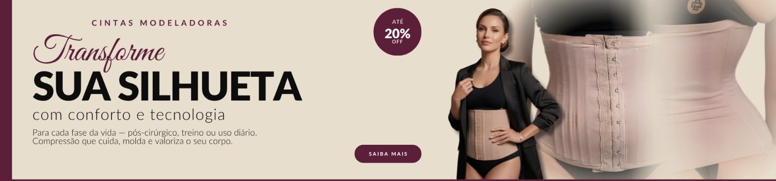 Banner do site da Corpo Belo: Transforme sua silhueta